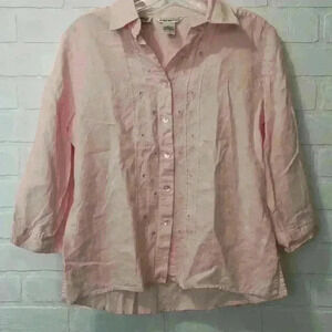 Richard Malcolm Long Sleeve Tops 100% Irish Linen Size: M #0042